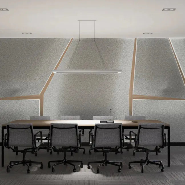 Plain Acoustic Wallpaper Wool in grey interior Decormania