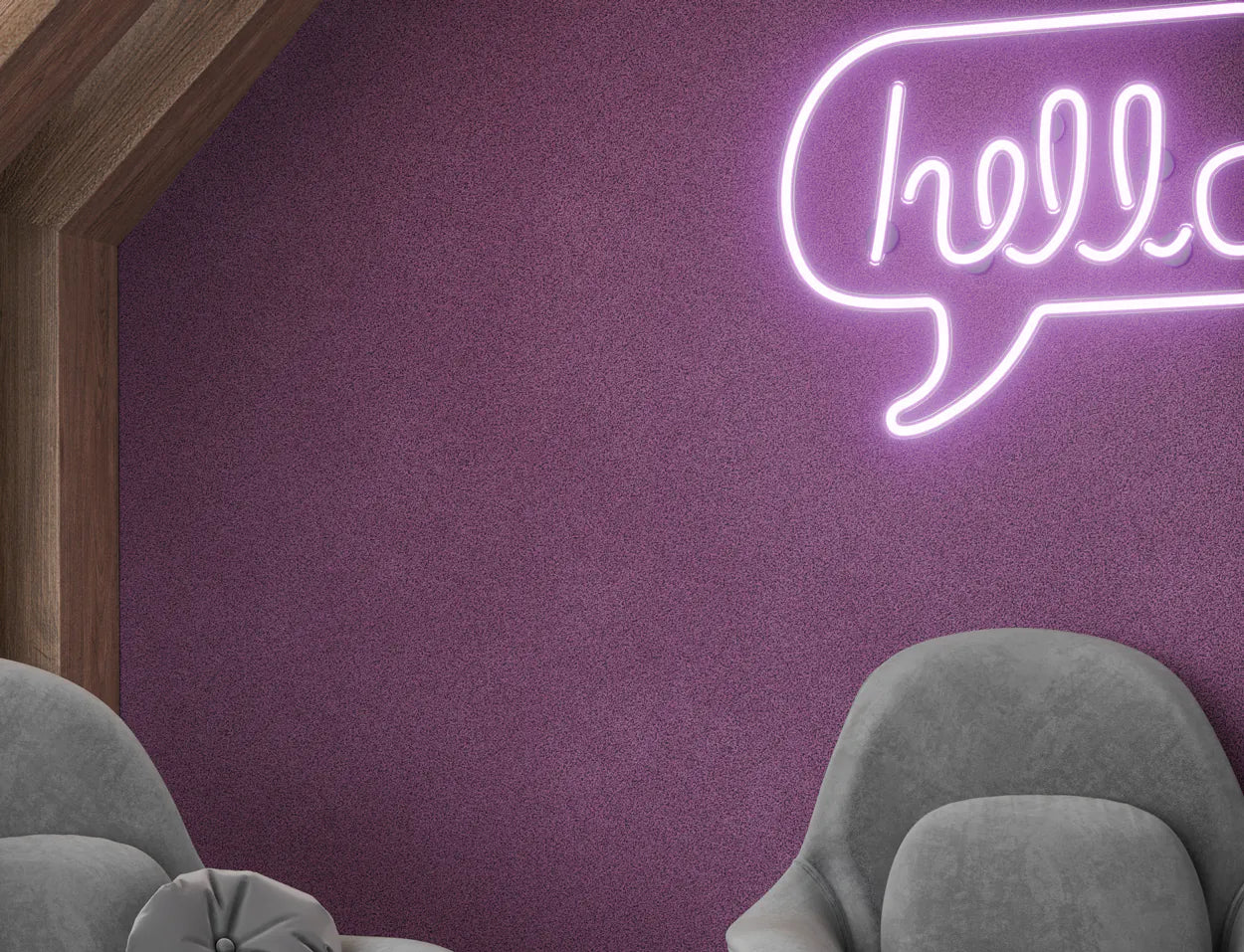 Plain Acoustic Wallpaper Wool lounge room closeup DecorMania UK