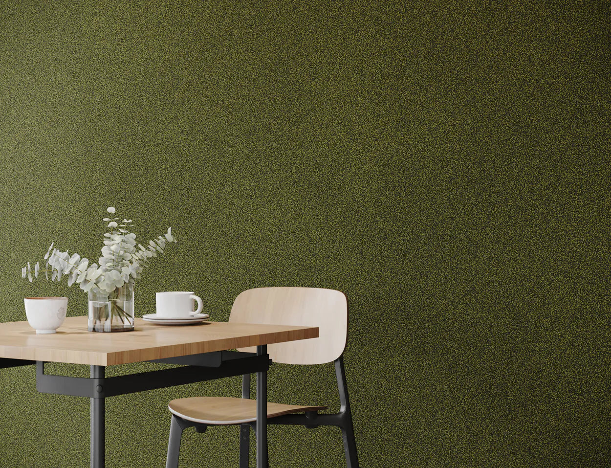 Plain Acoustic Wallpaper Wool feature wall DecorMania UK