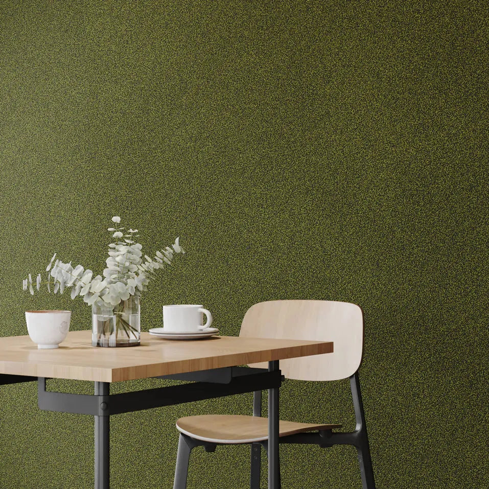 Plain Acoustic Wallpaper Wool with tabel and chair texture DecorMania UK