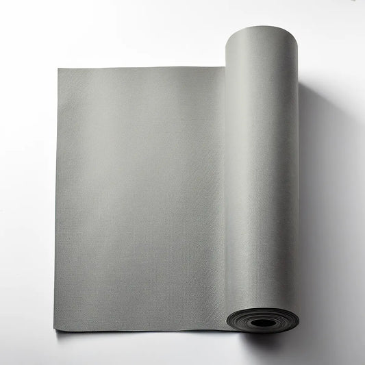 Plain Acoustic Wallpaper Wool chrome swatch DecorMania UK