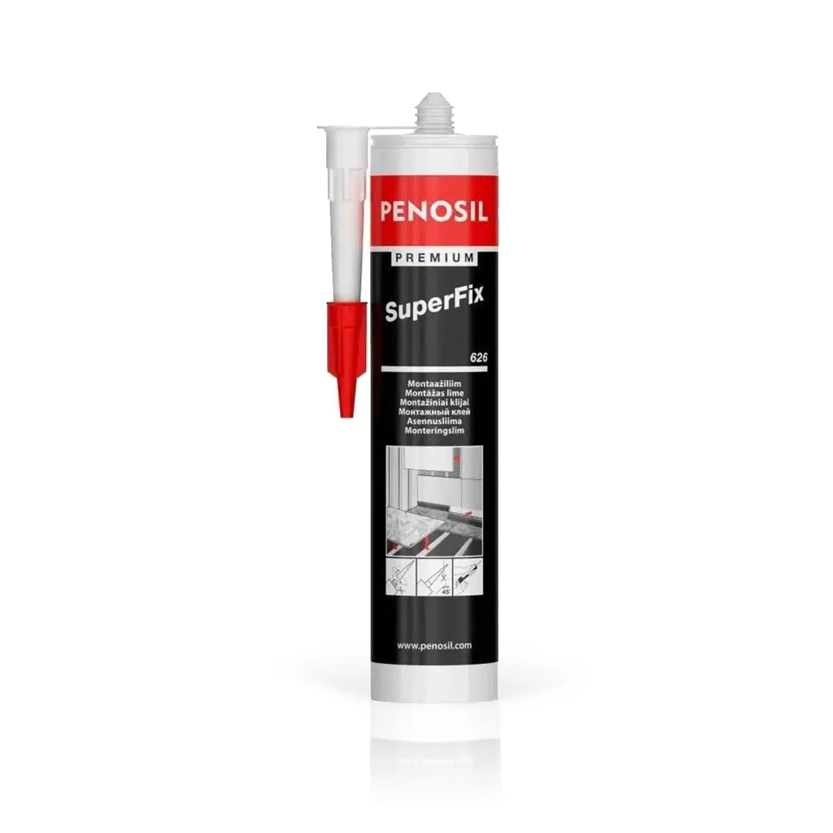 Polystyrene Wall Panels PENOSIL tube adhesive od white background Decormania UK