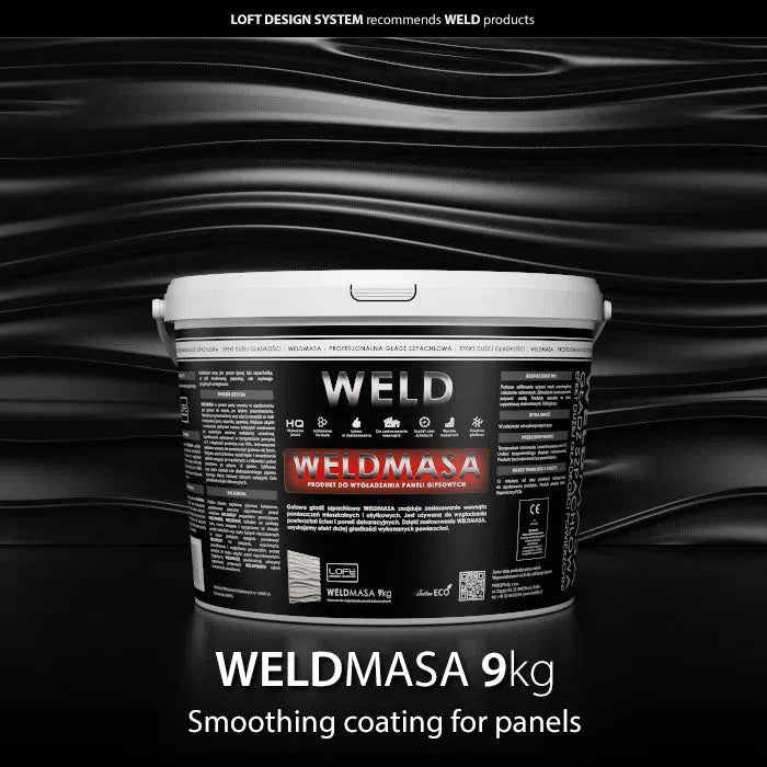 Premium Gypsum Adhesives & accessories - WELDMASA on black background Decormania UK
