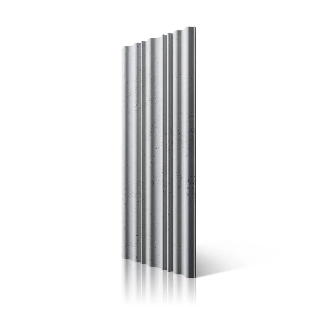 3D Concrete Wall Panels CURTAINS S50 colour on white background DecorMania UK