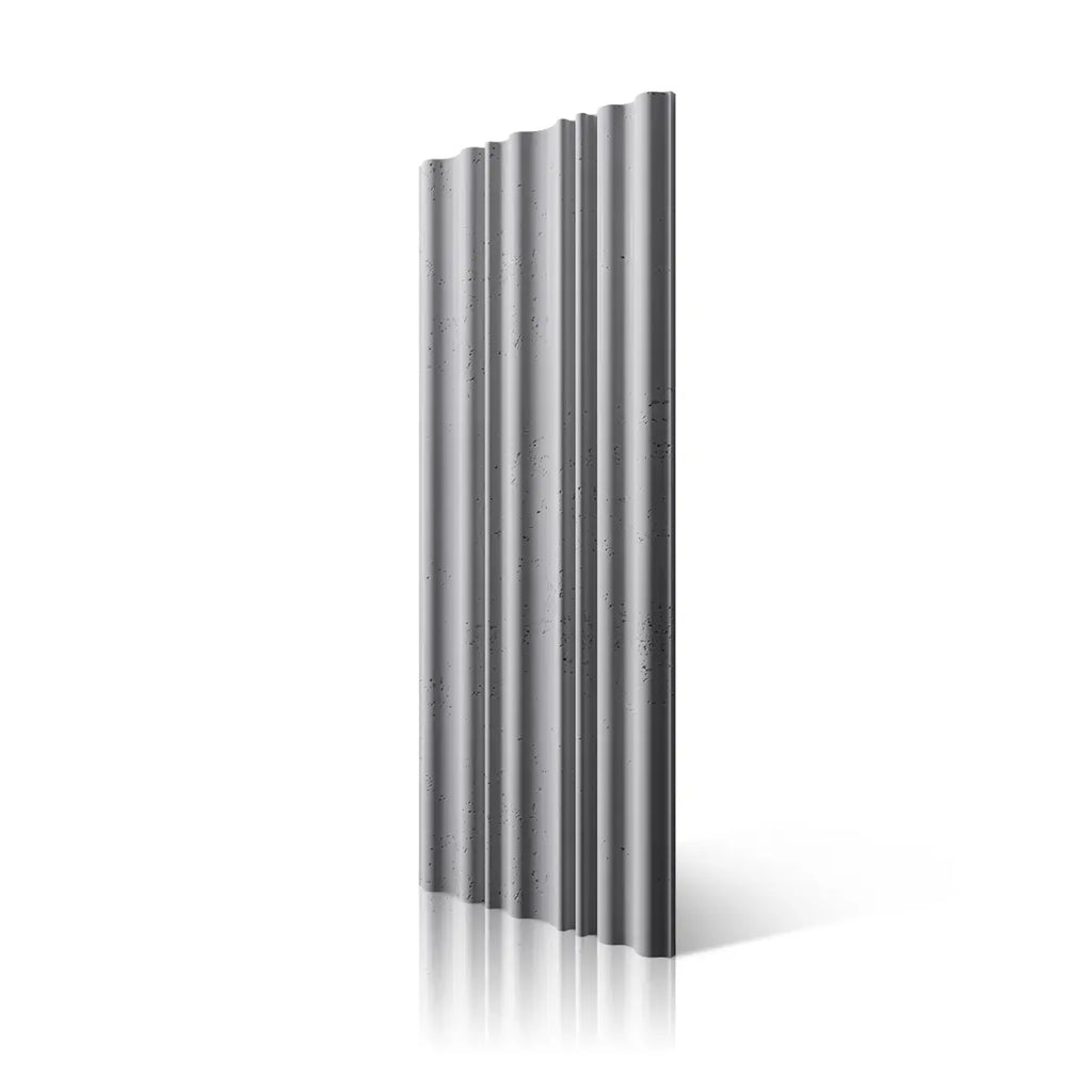 3D Concrete Wall Panels CURTAINS S95 colour on white background DecorMania UK