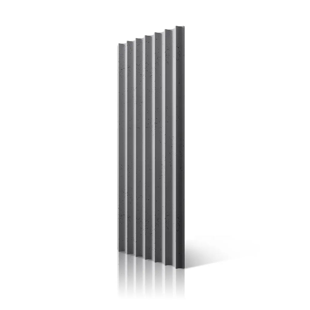 3D Concrete Wall Panels GROOVER S colour S95 on white background DecorMania UK