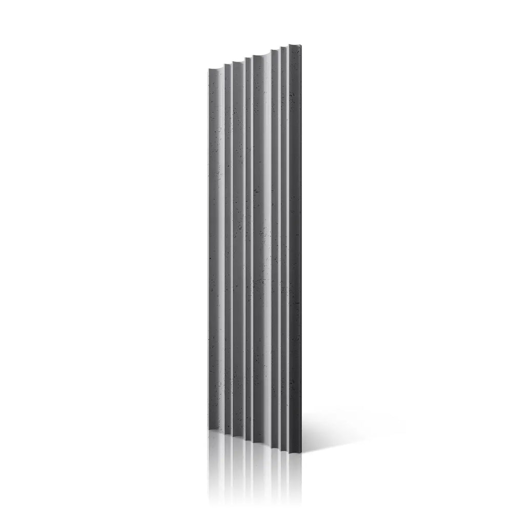 3D Concrete Wall Panels STRIPES S95 colour on white background DecorMania UK