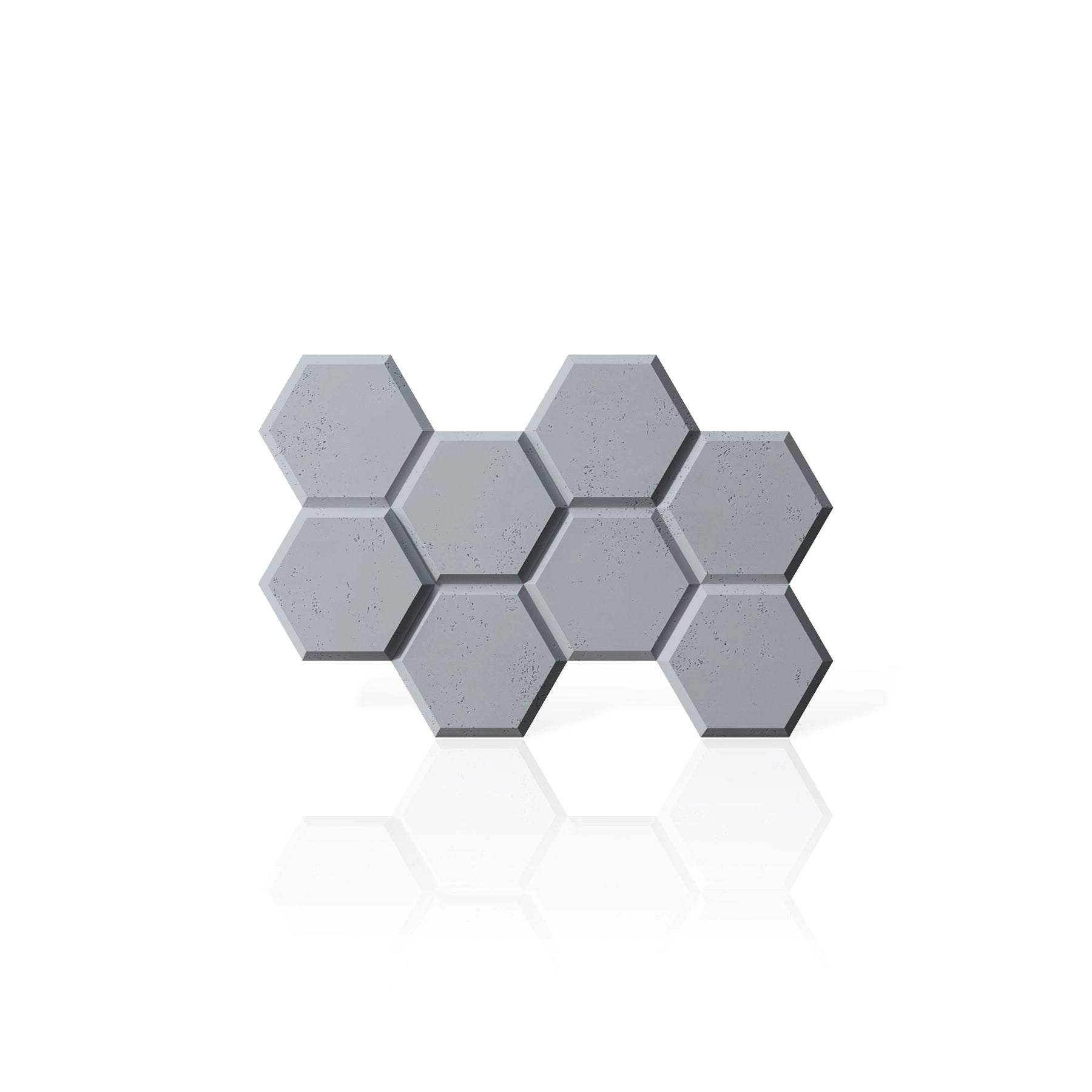 3D Concrete Wall Panels HEXAGON colour swatch on white background DecorMania UK