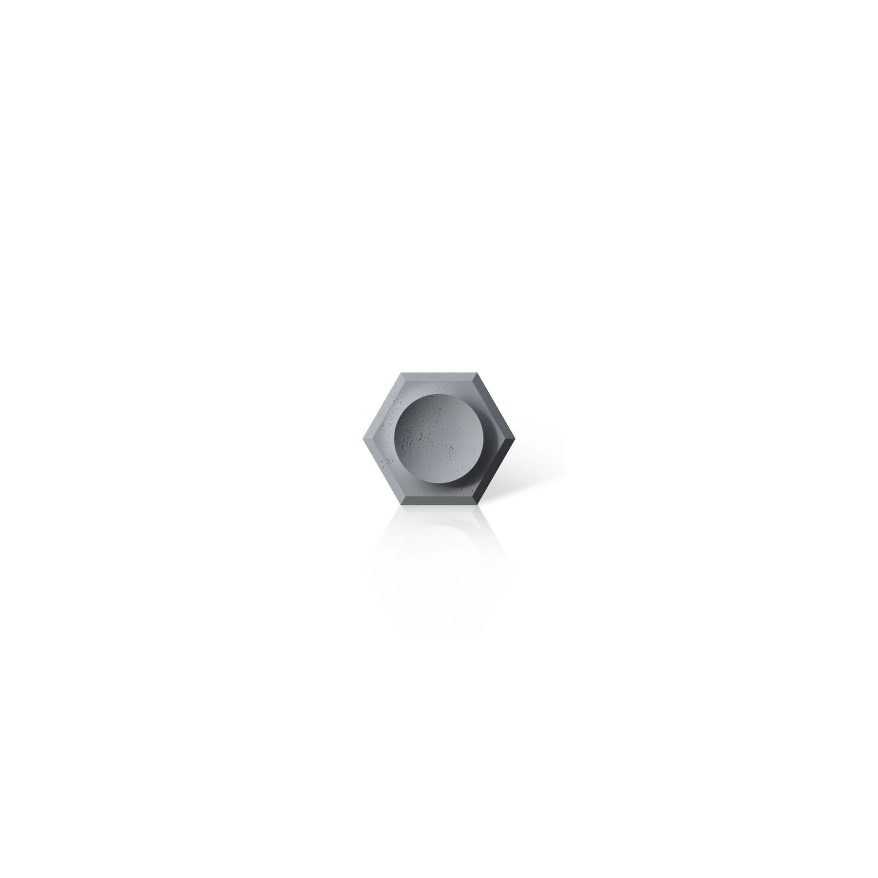 3D Concrete Wall Panels HEXAGON SOLO colour swatch on white background DecorMania UK