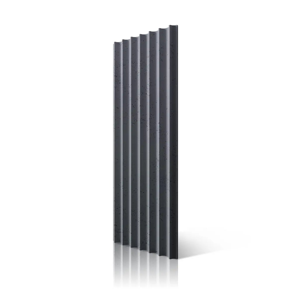 3D Concrete Wall Panels GROOVER S colour S96 on white background DecorMania UK