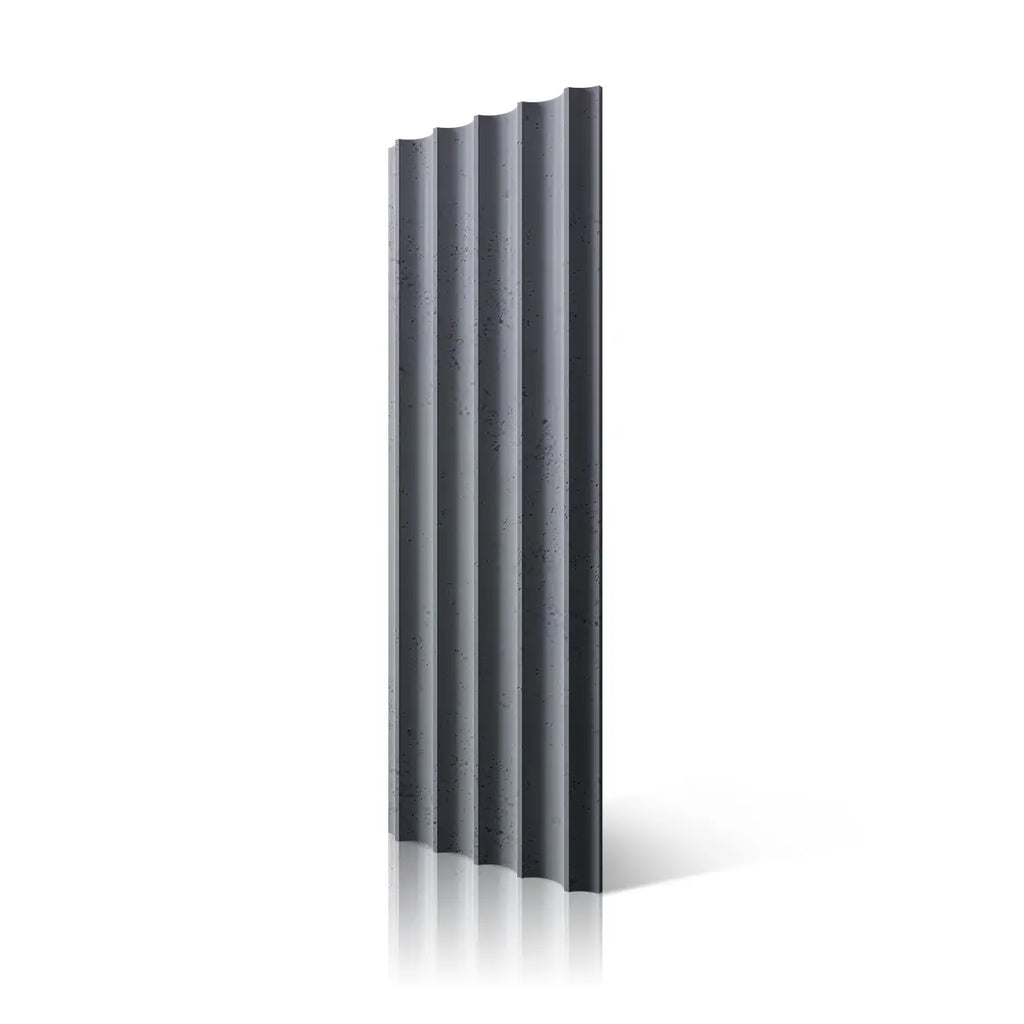 3D Concrete Wall Panels GROOVER S96 colour on white background Decormania UK