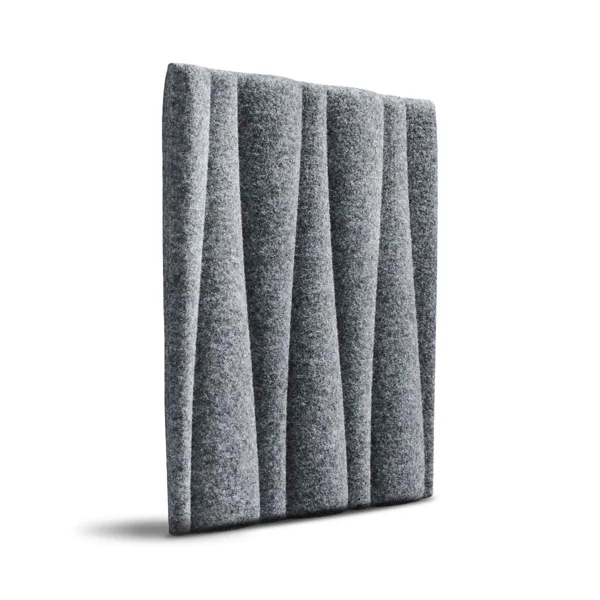 SANDGLASS 3D Acoustic Felt Wall Panels on white background GREY Multipack Decormania UK