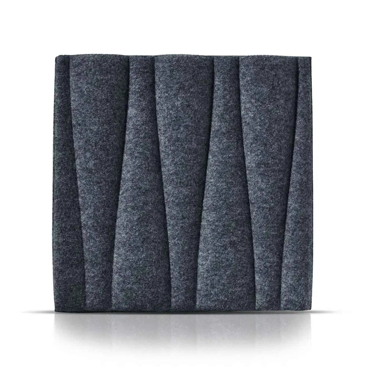 SANDGLASS 3D Acoustic Felt Wall Panels on white background GREY Multipack Decormania UK