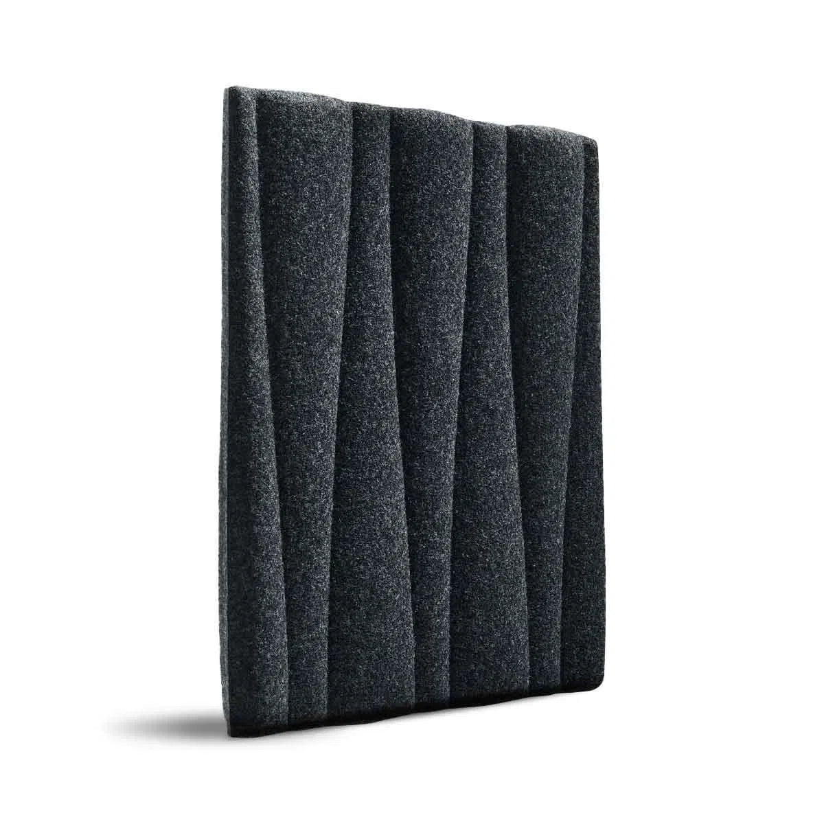 SANDGLASS Acoustic 3D Felt Wall Panels on white background BLACK Multipack Decormania UK