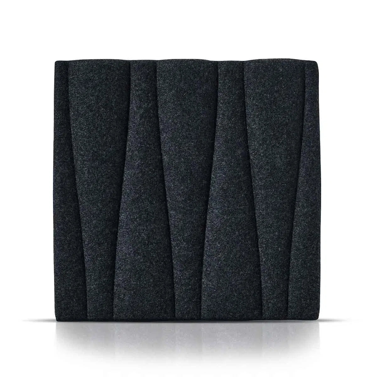 SANDGLASS Acoustic 3D Felt Wall Panels on white background BLACK Multipack Decormania UK