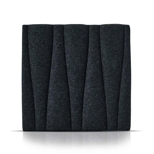 SANDGLASS Acoustic 3D Felt Wall Panels on white background BLACK Multipack Decormania UK