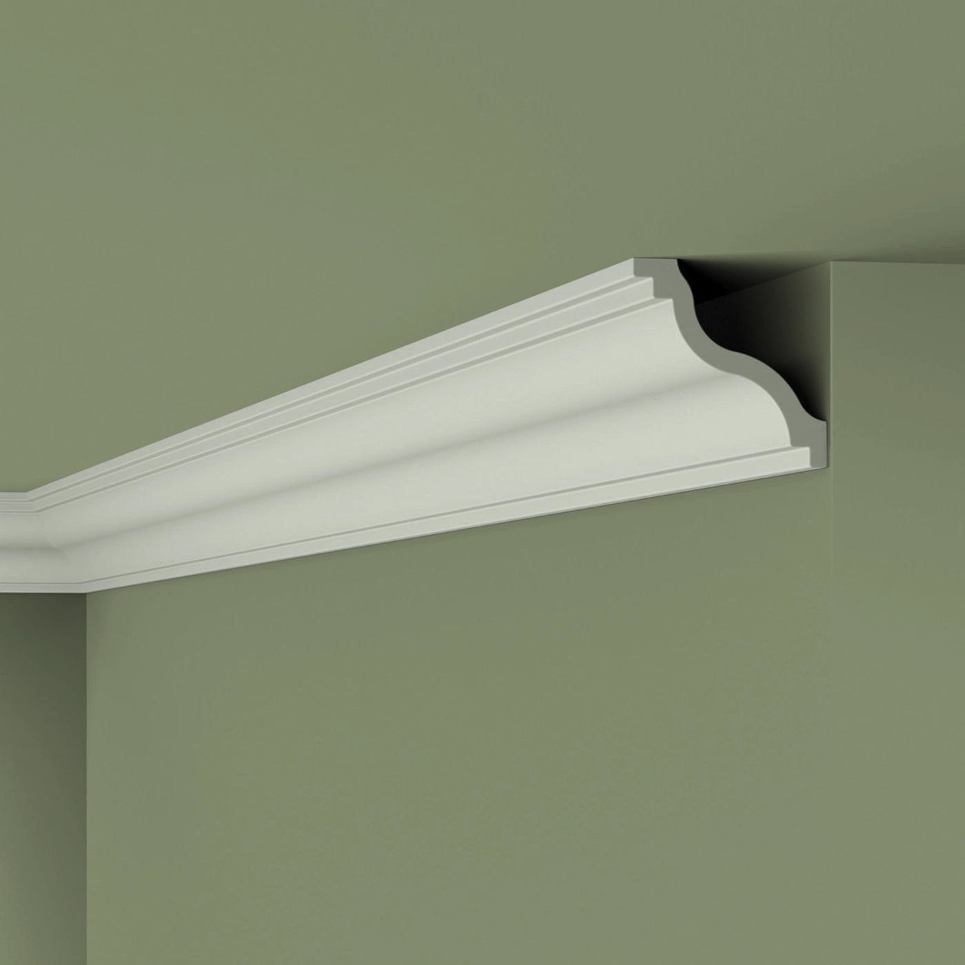 NOMASTYL® NMC 2m Ceiling Coving on plain wall and ceiling Decormania UK