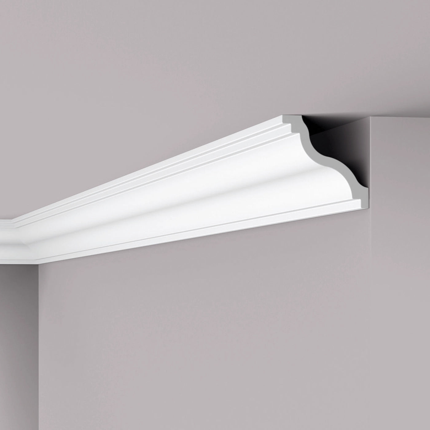 NOMASTYL® NMC 2m Ceiling Coving on plain wall and ceiling Decormania UK