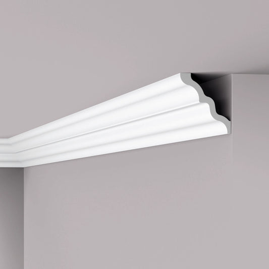 NOMASTYL® NMC 2m Ceiling Coving on plain wall and ceiling Decormania UK