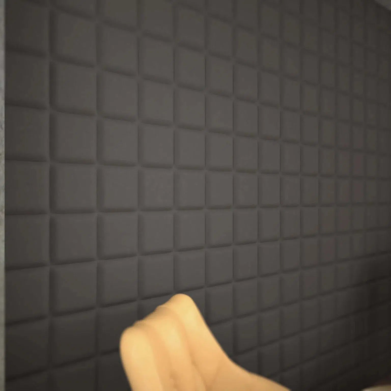 SQUARE 3D Decorative Wall Panels - Polystyrene in black style room interior | DecorMania UK