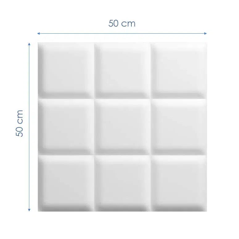 dimensions of SQUARE 3D Decorative Wall Panels - Polystyrene | DecorMania