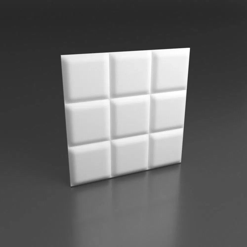 SQUARE 3D Decorative Wall Panels - Polystyrene on black background | DecorMania UK