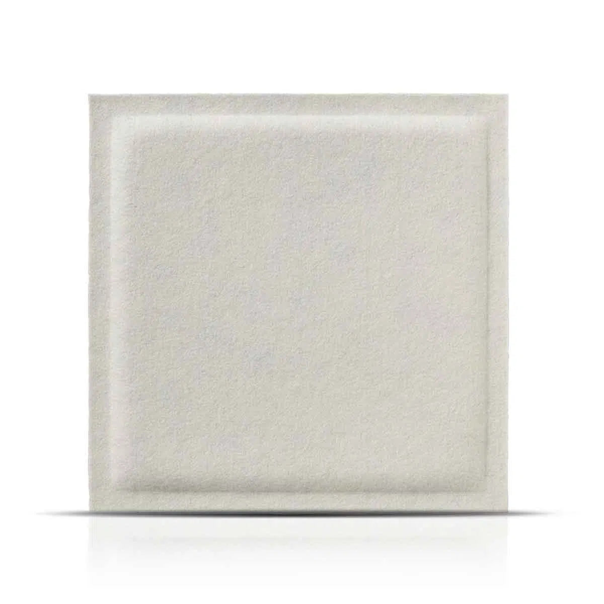 SQUARE BOLD 3D Acoustic Felt Wall Panels on white background CREAM Multipack Decormania UK
