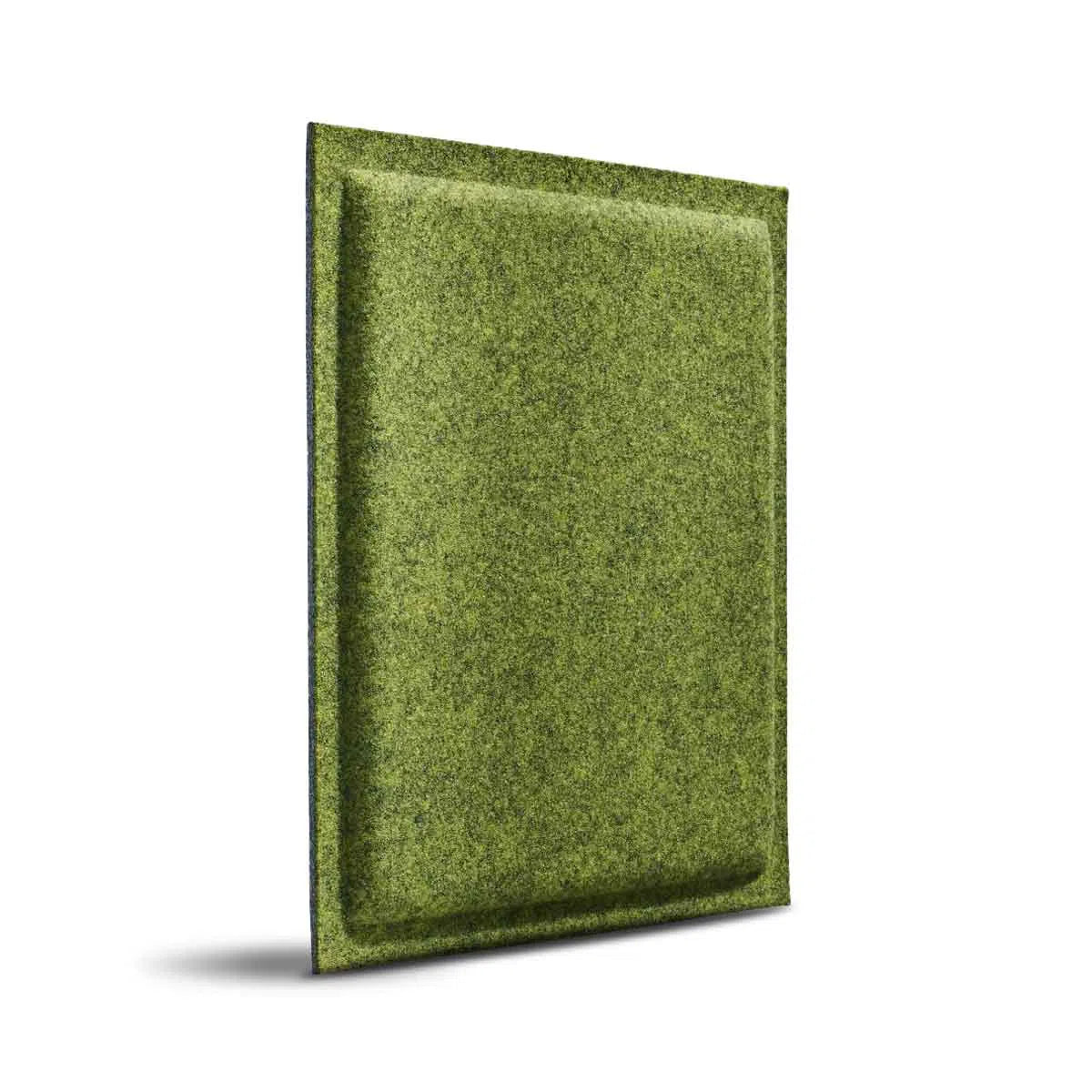 SQUARE BOLD 3D Acoustic Felt Wall Panels on white background OLIVE Multipack Decormania UK