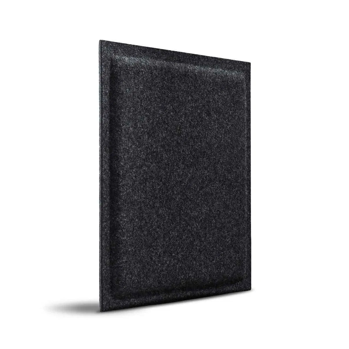 SQUARE BOLD Acoustic 3D Felt Wall Panels on white background BLACK Multipack Decormania UK