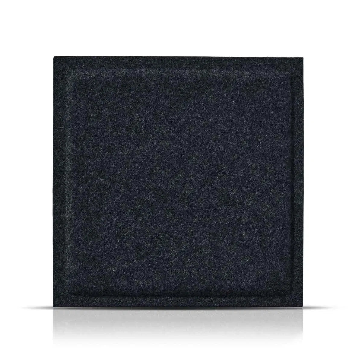 SQUARE BOLD Acoustic 3D Felt Wall Panels on white background BLACK Multipack Decormania UK