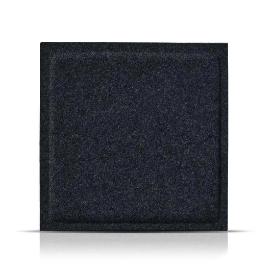 SQUARE BOLD Acoustic 3D Felt Wall Panels on white background BLACK Multipack Decormania UK