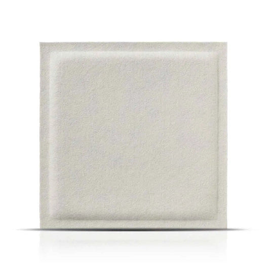 SQUARE BOLD Acoustic 3D Felt Wall Panels on white background CREAM Multipack Decormania UK