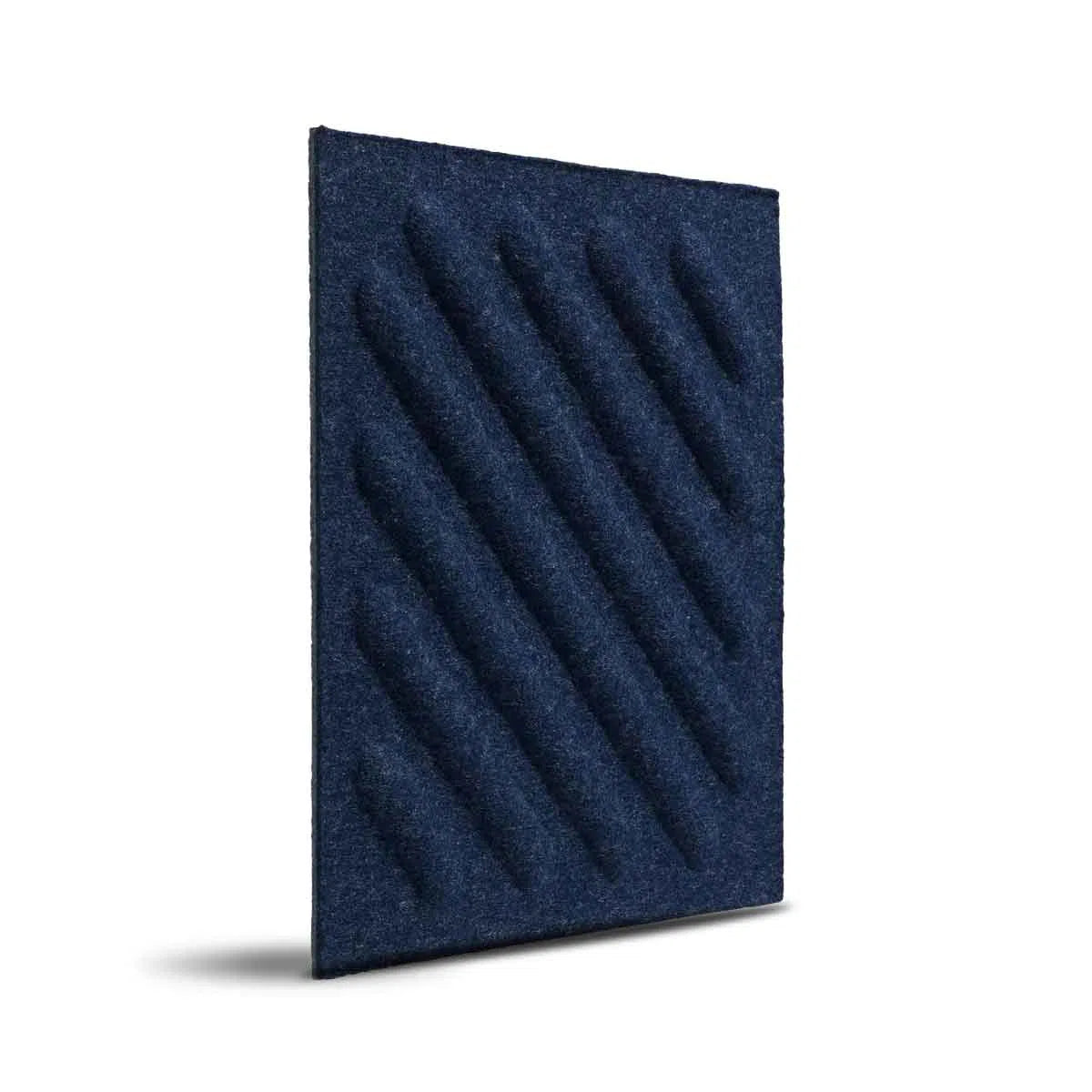 SQUARE RIFT 2 3D Acoustic Felt Wall Panels on white bakcground NAVY Multipack Decormania UK