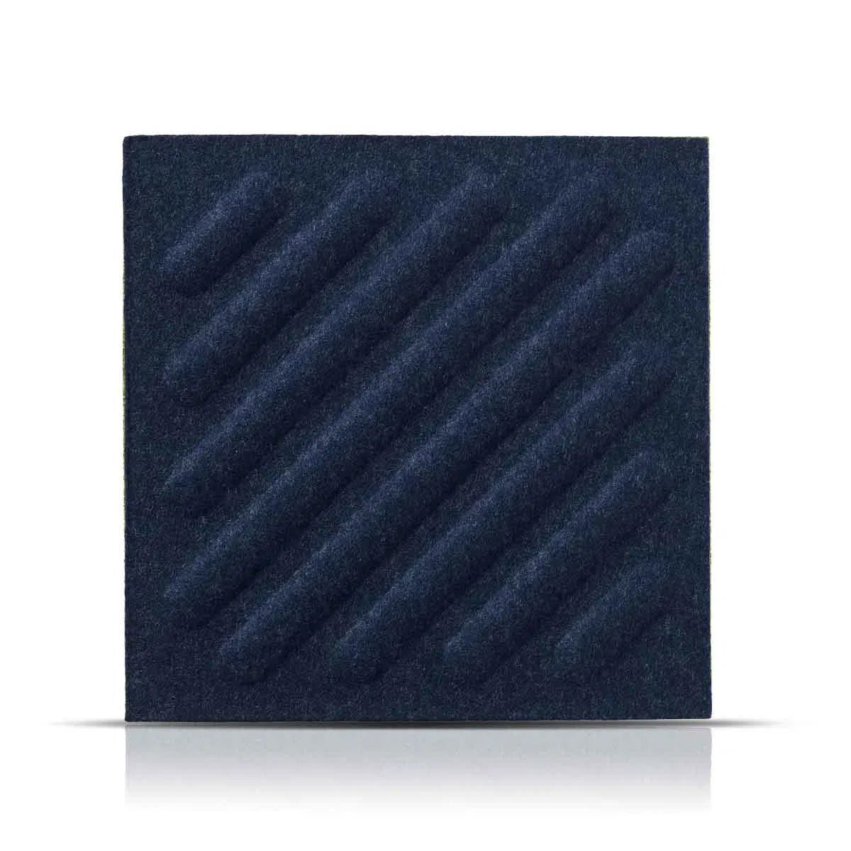 SQUARE RIFT 2 3D Acoustic Felt Wall Panels on white background NAVY Multipack Decormania UK