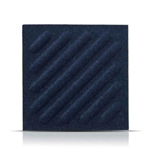 SQUARE RIFT 2 3D Acoustic Felt Wall Panels - NAVY | DecorMania UK
