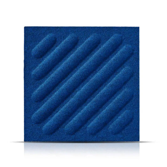 SQUARE RIFT 2 Acoustic 3D Felt Wall Panels on white background INDIGO Multipack Decormania UK