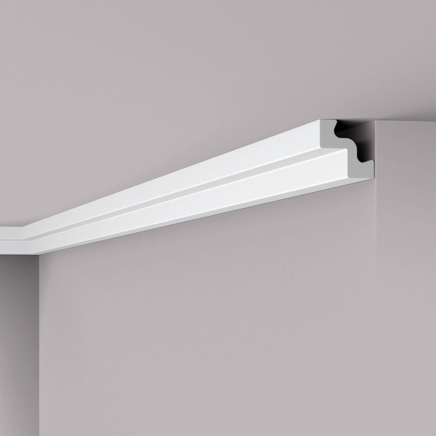 NOMASTYL® NMC 2m Ceiling Coving on plain wall and ceiling Decormania UK