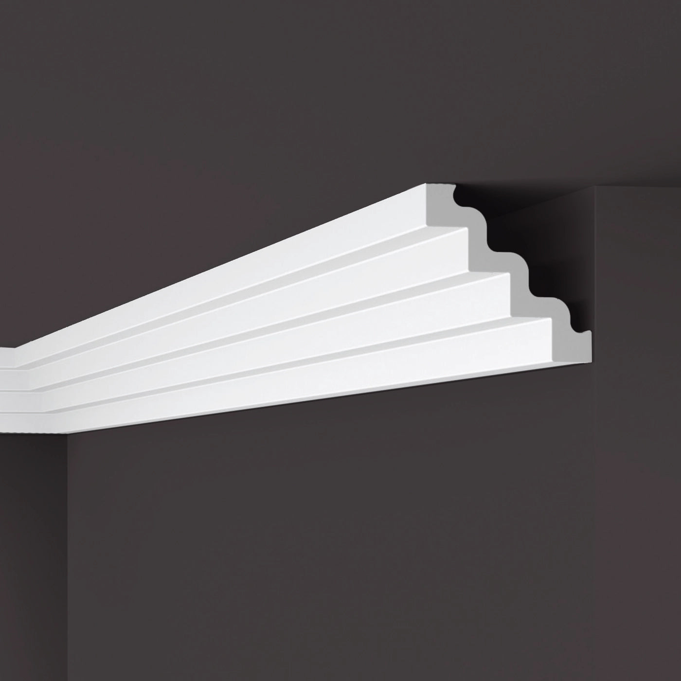 NOMASTYL® NMC 2m Ceiling Coving on plain wall and ceiling Decormania UK