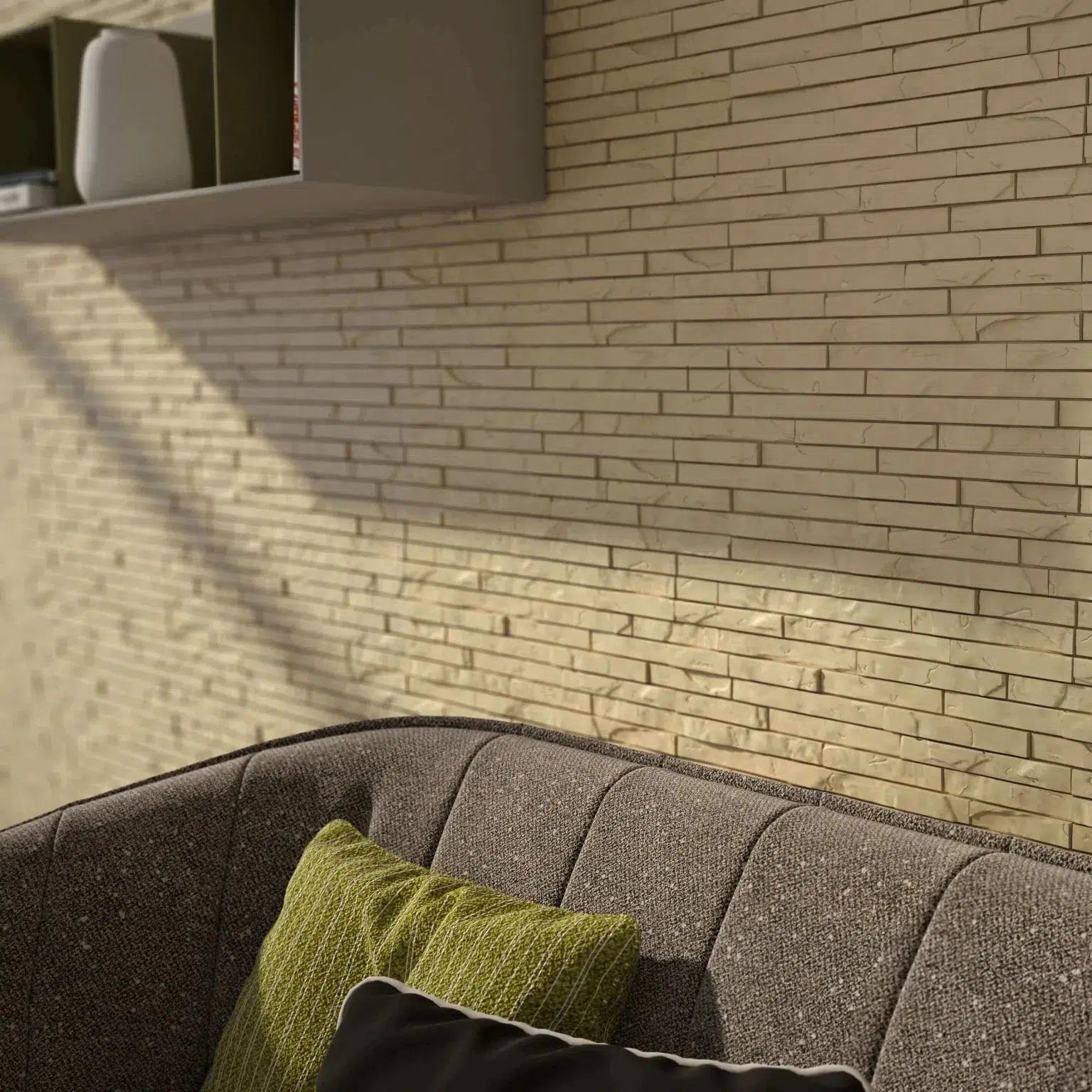 STONE 3D Decorative Wall Panels - Polystyrene in a living room | DecorMania UK