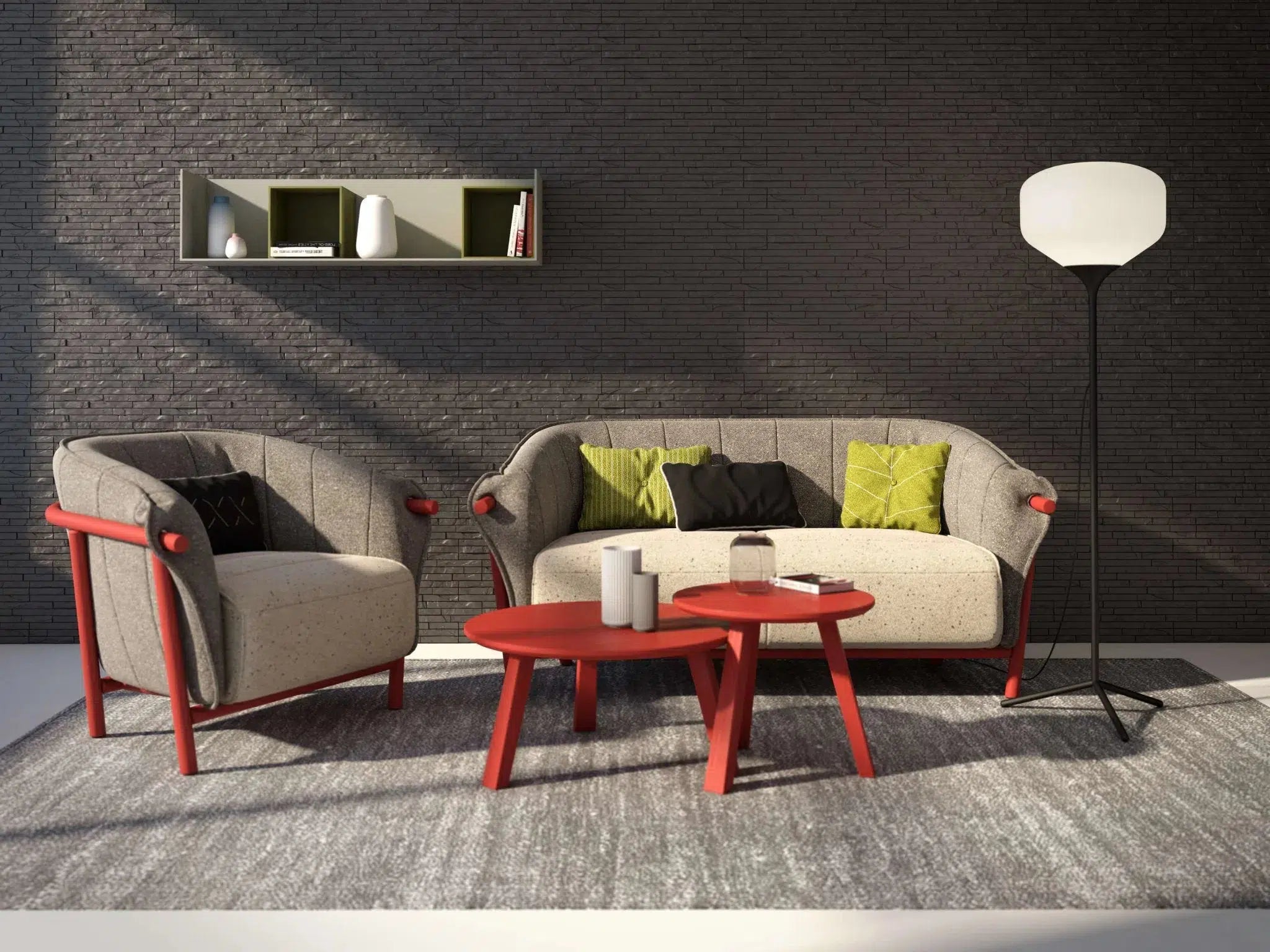 STONE 3D Decorative Wall Panels - Polystyrene in a living room | DecorMania UK