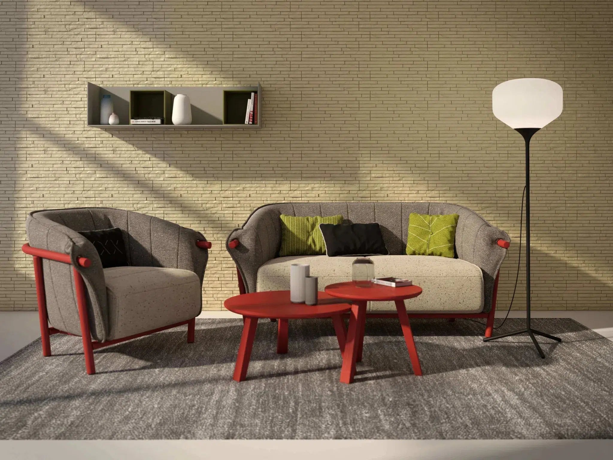 STONE 3D Decorative Wall Panels - Polystyrene in a living room | DecorMania UK