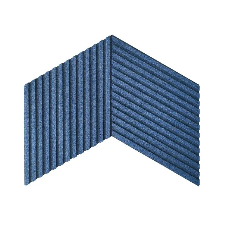 STRIPE - Acoustic 3D Cork Wall Panels in blue color | DecorMania UK