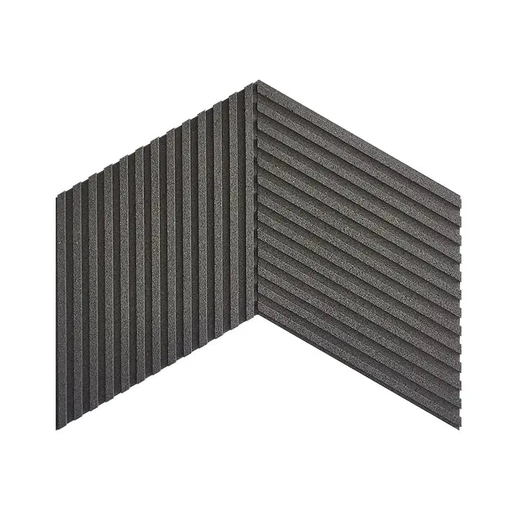 STRIPE - Acoustic 3D Cork Wall Panels in grey color | DecorMania UK