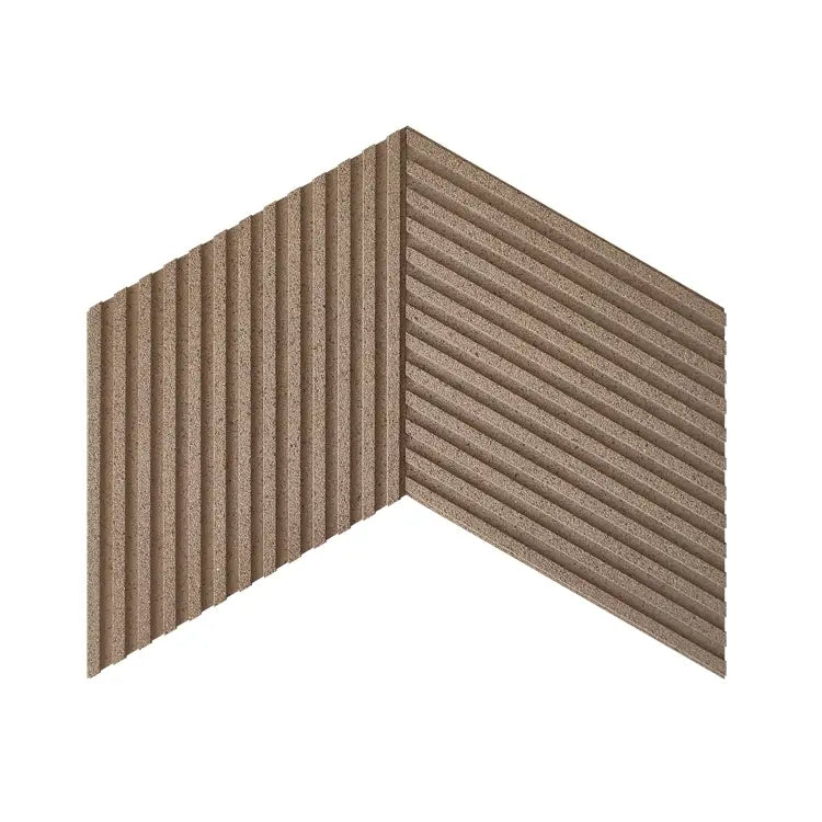 STRIPE - Acoustic 3D Cork Wall Panels in ivory color | DecorMania UK