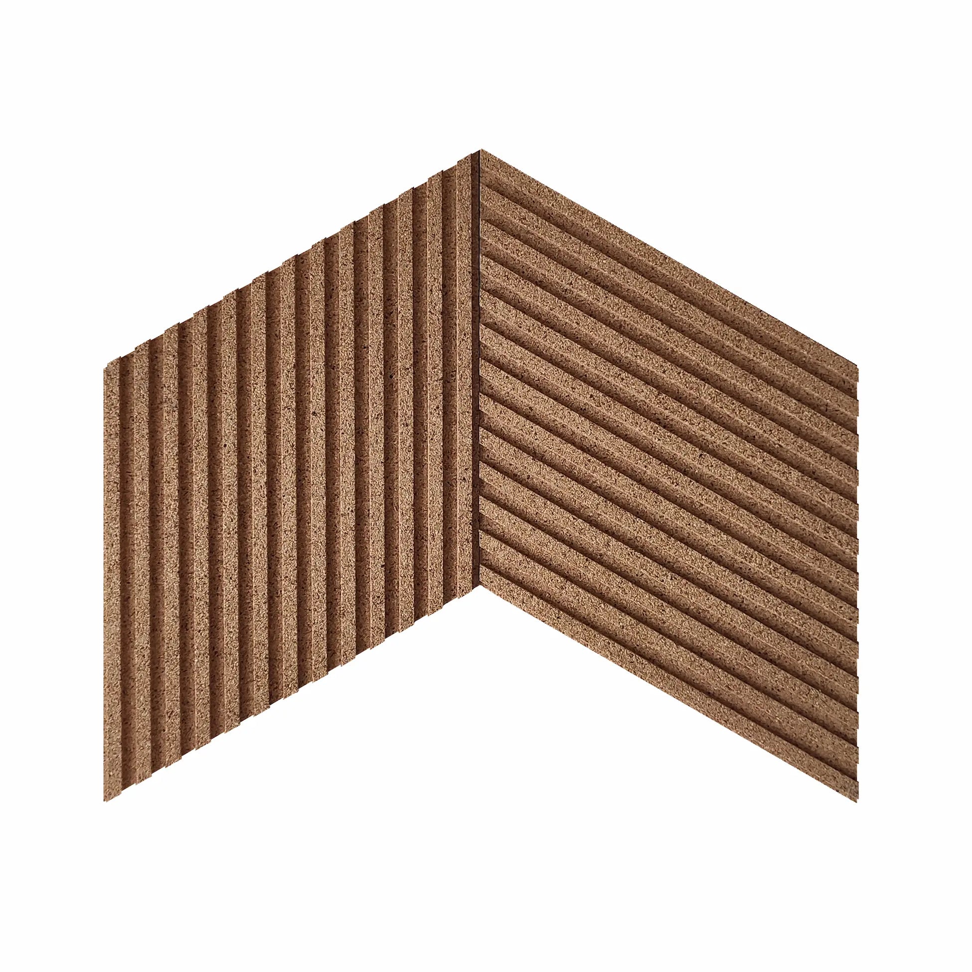 STRIPE - Acoustic 3D Cork Wall Panels in natural cork color | DecorMania UK