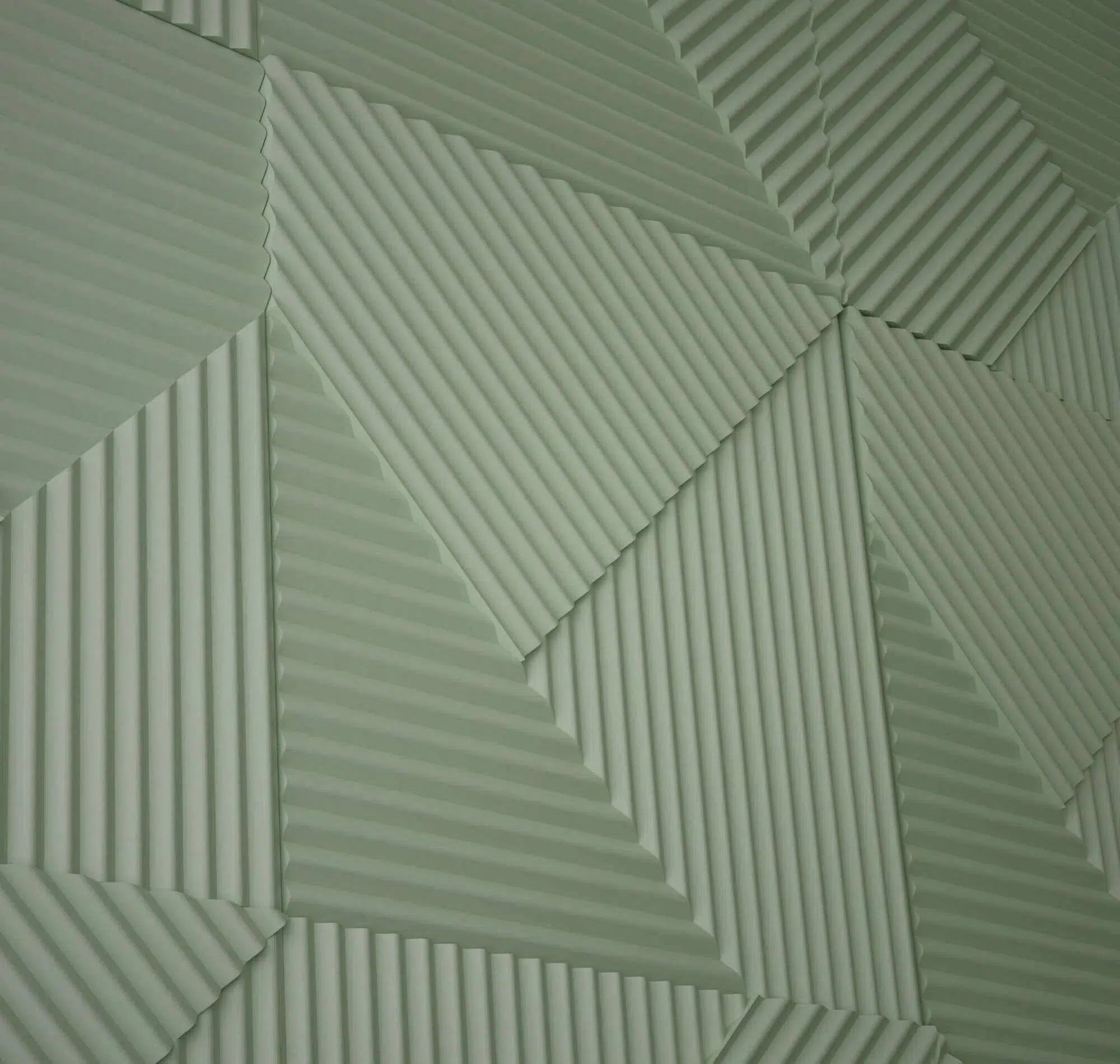 STRIPES 3D Decorative Wall Panels - Polystyrene green texture closeup | DecorMania UK
