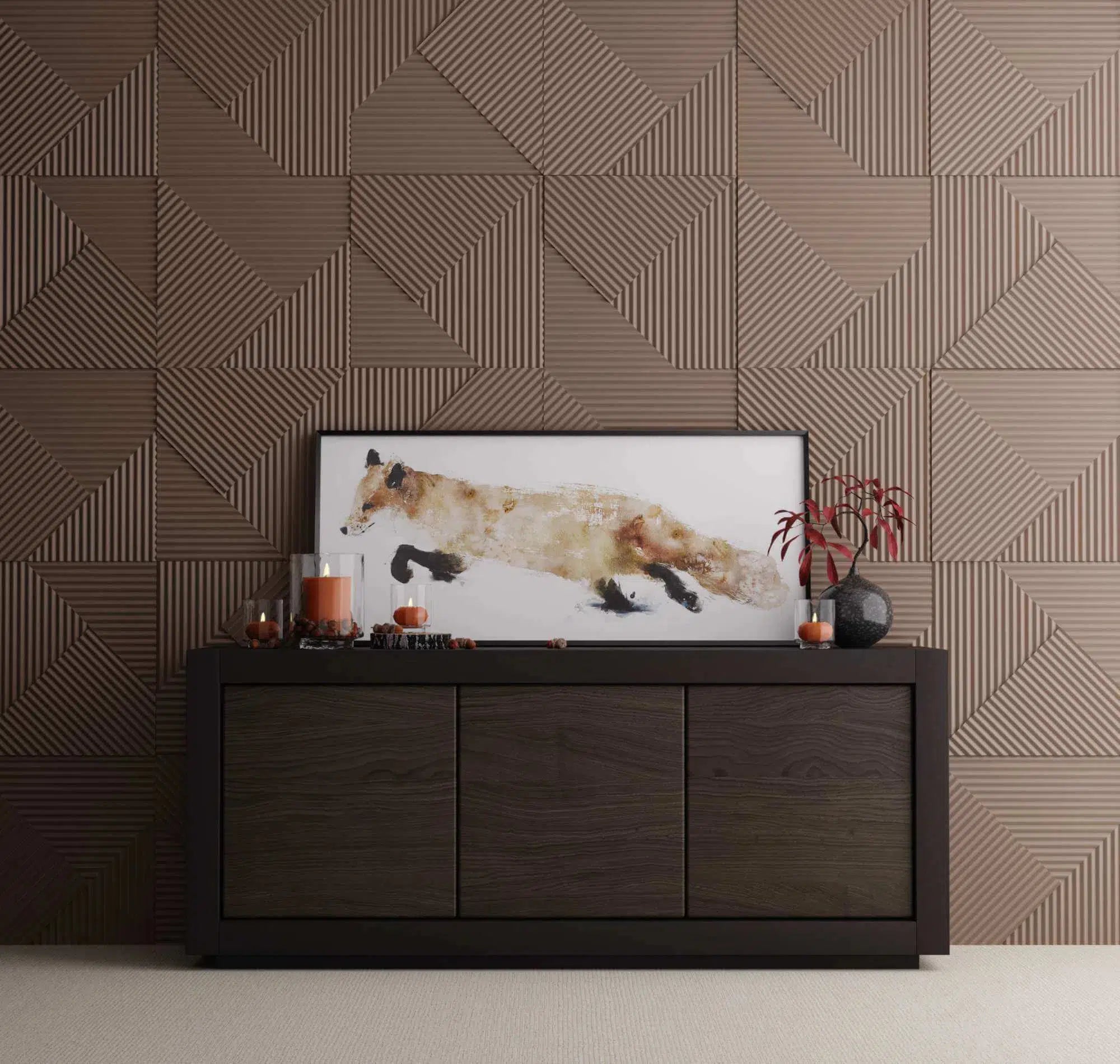 STRIPES 3D Decorative Wall Panels - Polystyrene in living room interior | DecorMania UK