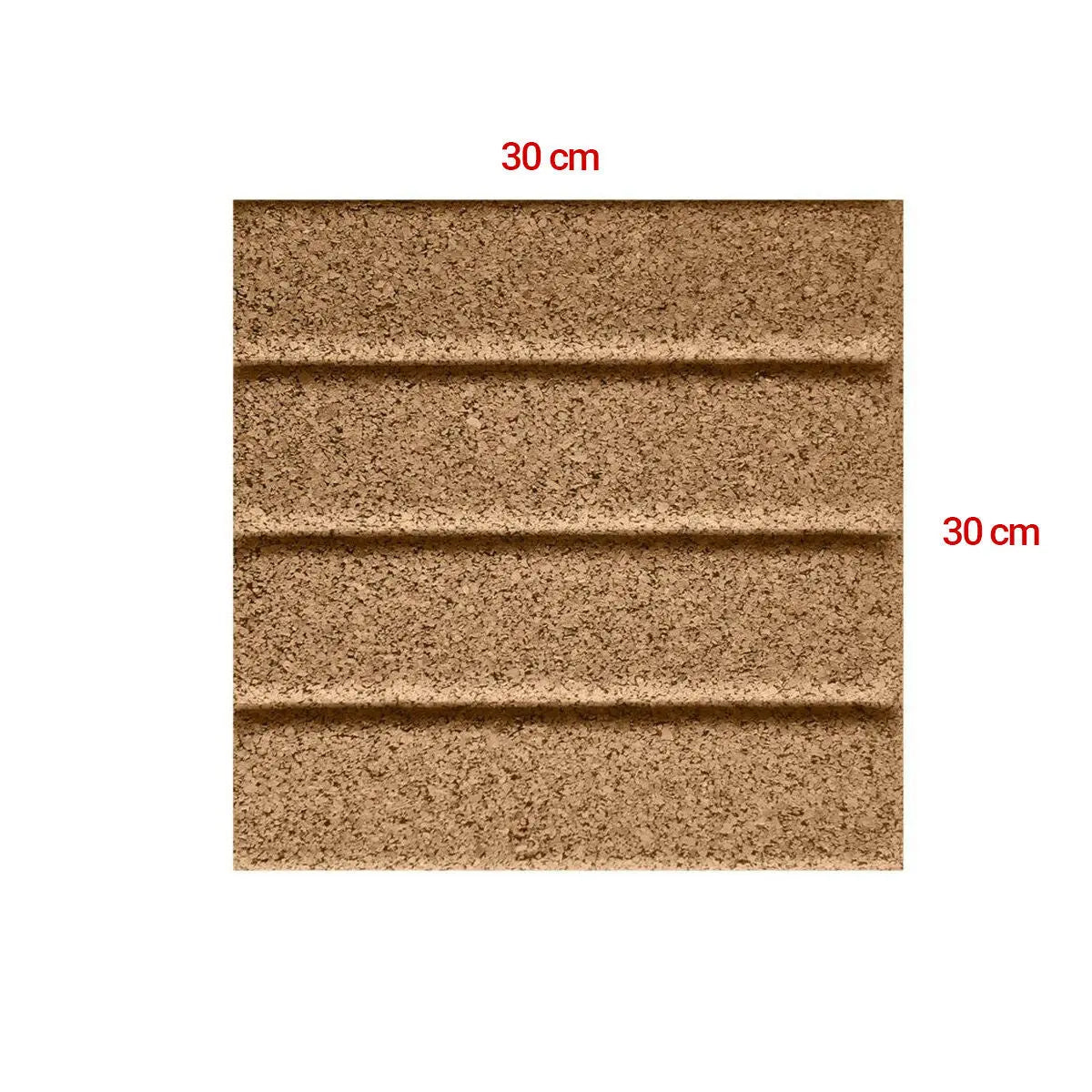 STRIPES 3D Cork Acoustic Wall Panels - box of 4 dimensions on white background DecorMania UK