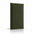 Olive green bespoke upholstered wall panel on white background