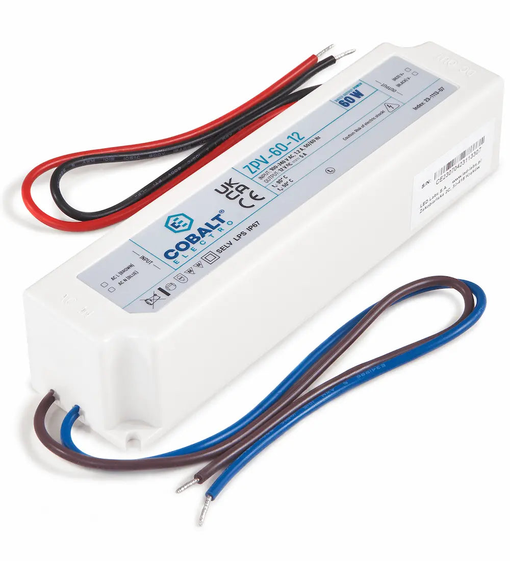 Slat panels LED lighting Kit with remote control and power supply on white background DecorMania UK